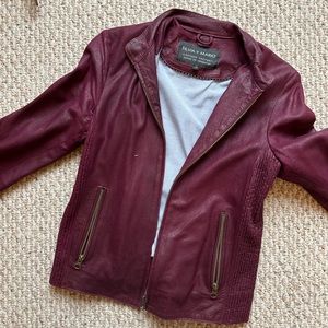 Silvia Y Mario never worn size S genuine leather maroon jacket